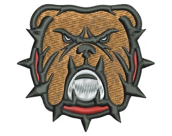 Bulldogge Kopf - Stickmaschine