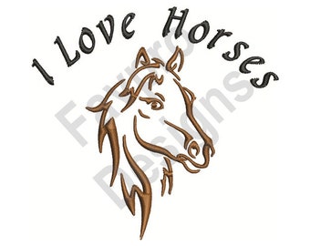 Love Horses - Machine Embroidery Design