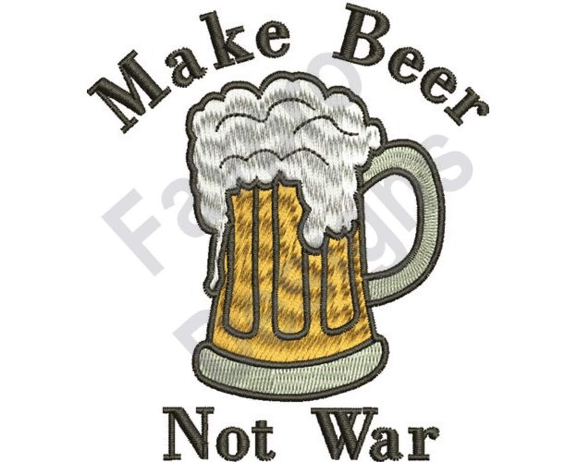 Make Beer Machine Embroidery Design Etsy