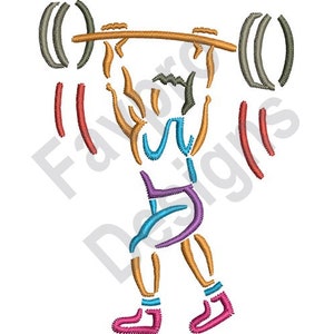 Weight Lifter - Machine Embroidery Design