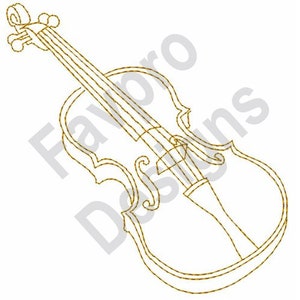Violin Outline - Machine Embroidery Design