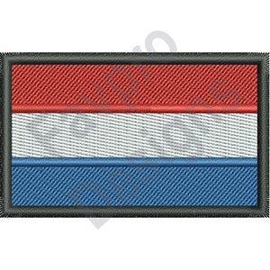 Bandera de los Países Bajos - Diseño de bordado de máquina