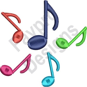 Music Notes - Machine Embroidery Design