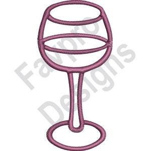 Wine Glass - Machine Embroidery Design