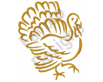 Turkey Outline - Machine Embroidery Design