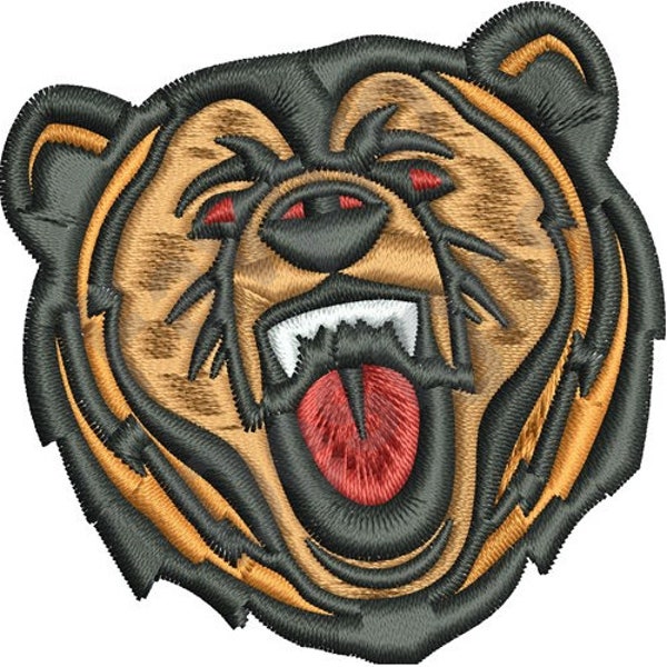 Bear Head - Machine Embroidery Design