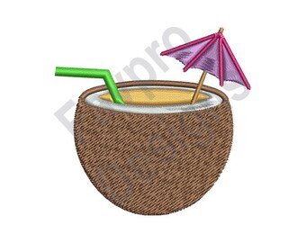 Bebidas tropicales - diseño de máquina del bordado