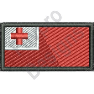 Bandera de Tonga - Diseño de bordado de máquina