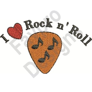 Love Rock N Roll - Machine Embroidery Design