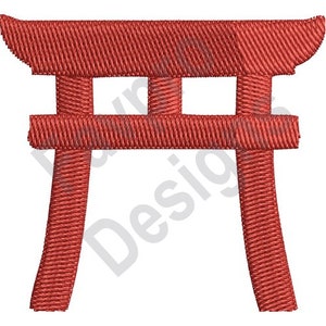 Japanese Torii Gate - Machine Embroidery Design