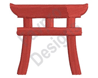 Japanese Torii Gate - Machine Embroidery Design