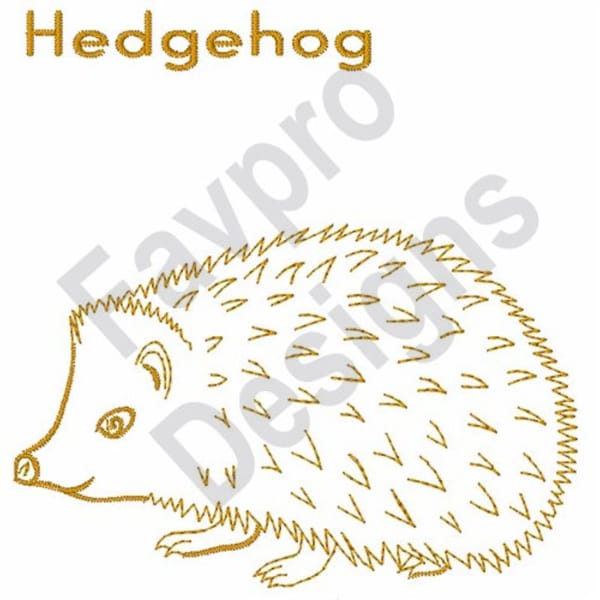 Hedgehog Outline - Machine Embroidery Design