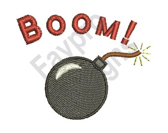Exploding Bomb - Machine Embroidery Design