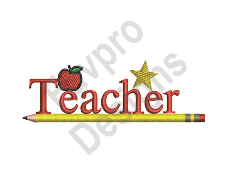 Teacher Machine Embroidery Design Etsy New Zealand