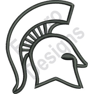 Spartan Head Outline - Machine Embroidery Design