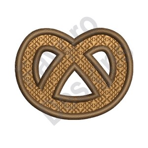 Peut inclure: Un motif de broderie en forme de bretzel brun avec un motif tissé détaillé.