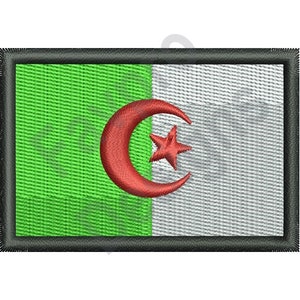 Flag Of Algeria - Machine Embroidery Design