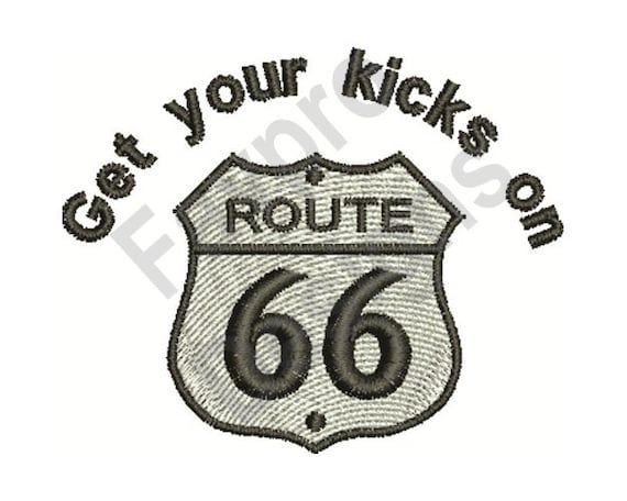 Route 66 Sign - Machine Embroidery Design