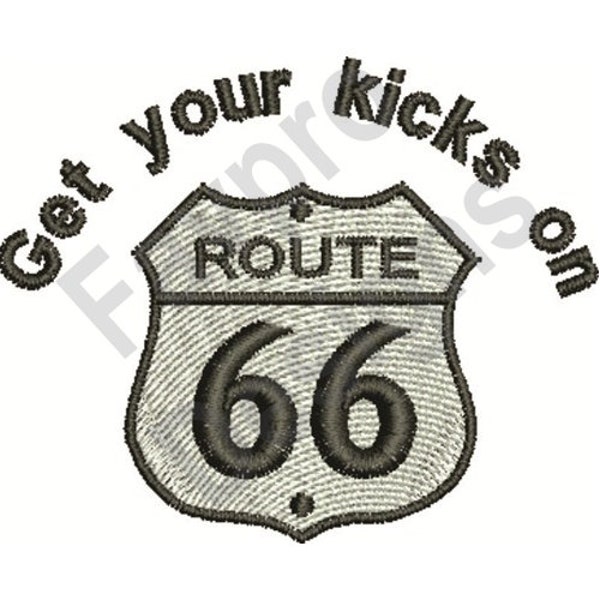 Route 66 Sign - Machine Embroidery Design
