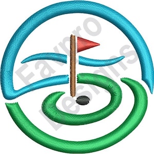 Modern Golf - Machine Embroidery Design