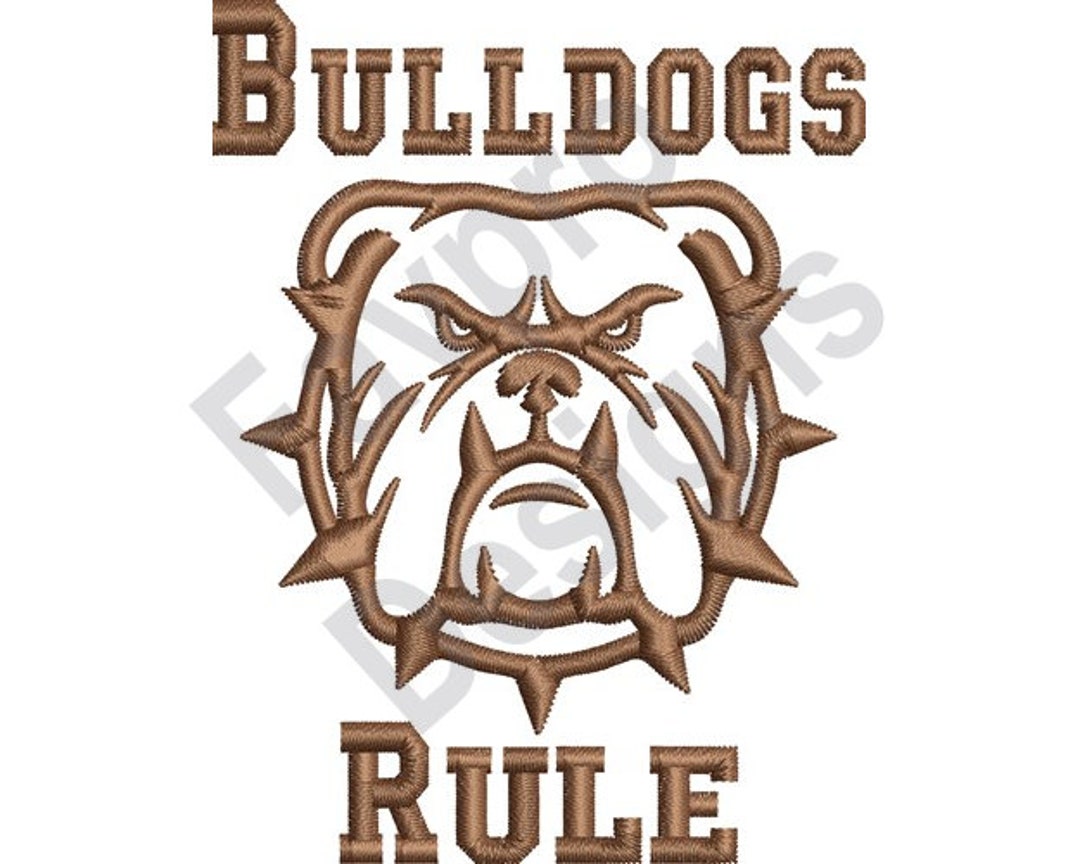 Bulldogs Rule - Machine Embroidery Design - Etsy Australia