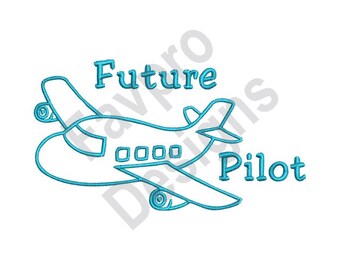 Zukünftige Pilot - Maschine Stickerei-Design