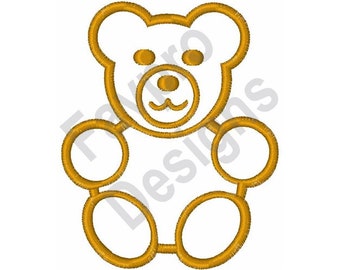 Teddy Outline - Machine Embroidery Design