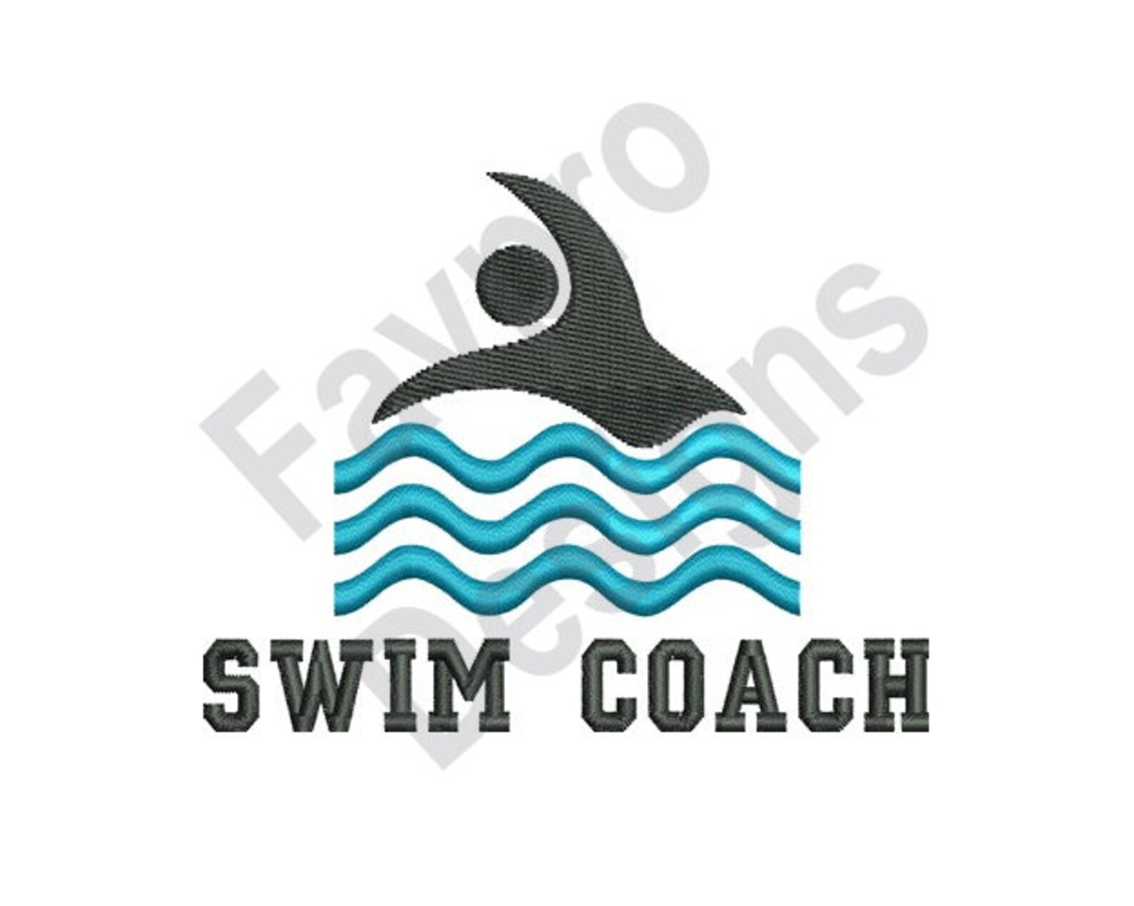 Swim Coach Machine Embroidery Design Etsy UK