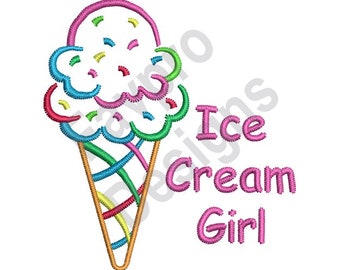 Ice Cream Cone  - Machine Embroidery Design