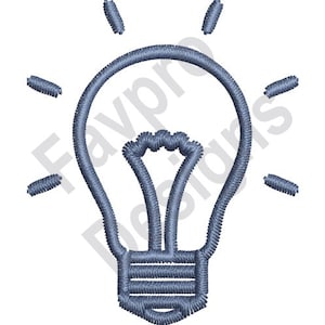 Light Bulb Outline - Machine Embroidery Design