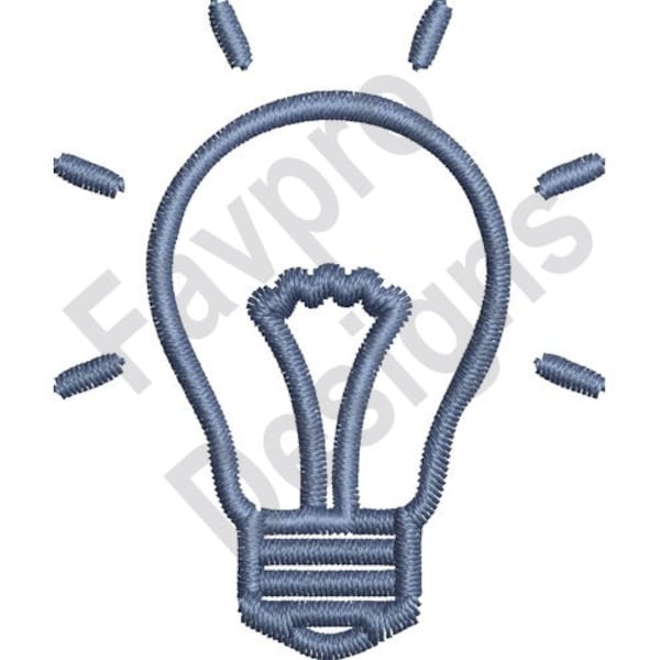 Light Bulb Outline - Machine Embroidery Design