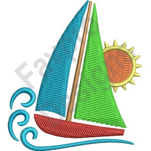 Sailboat - Machine Embroidery Design