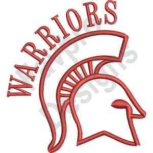 Warrior Head Outline - Machine Embroidery Design