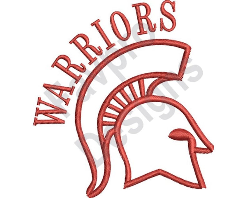 Warrior Head Outline Machine Embroidery Design Etsy