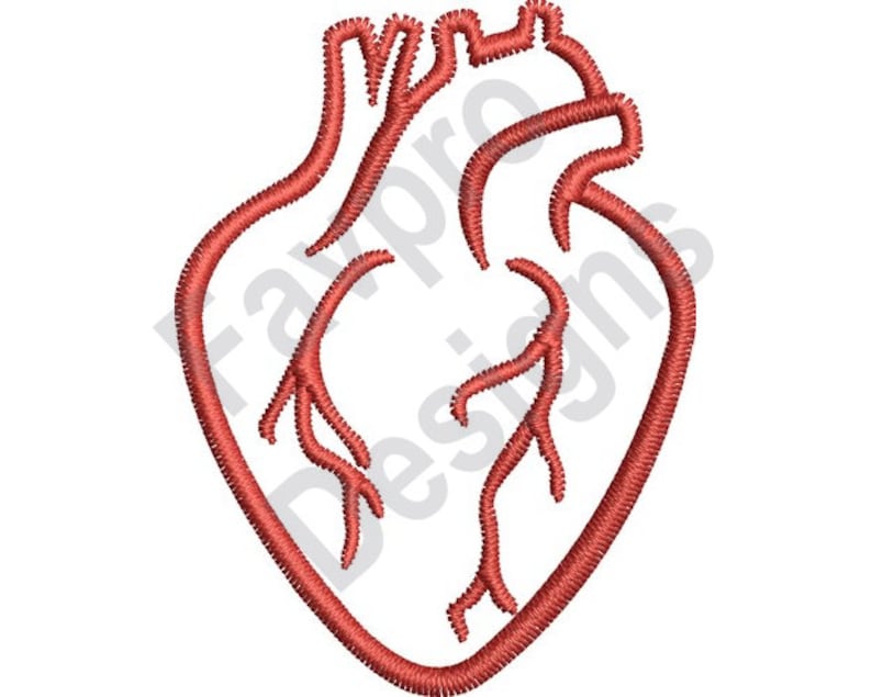 Human Heart Machine Embroidery Design Etsy