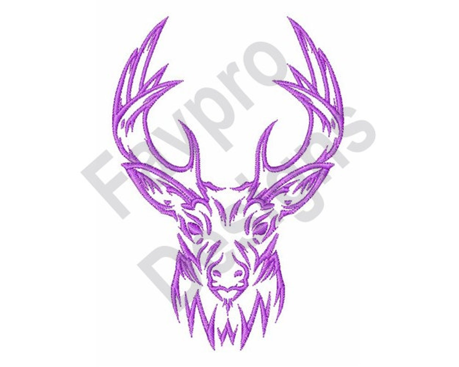 Elk Outline Machine Embroidery Design Etsy