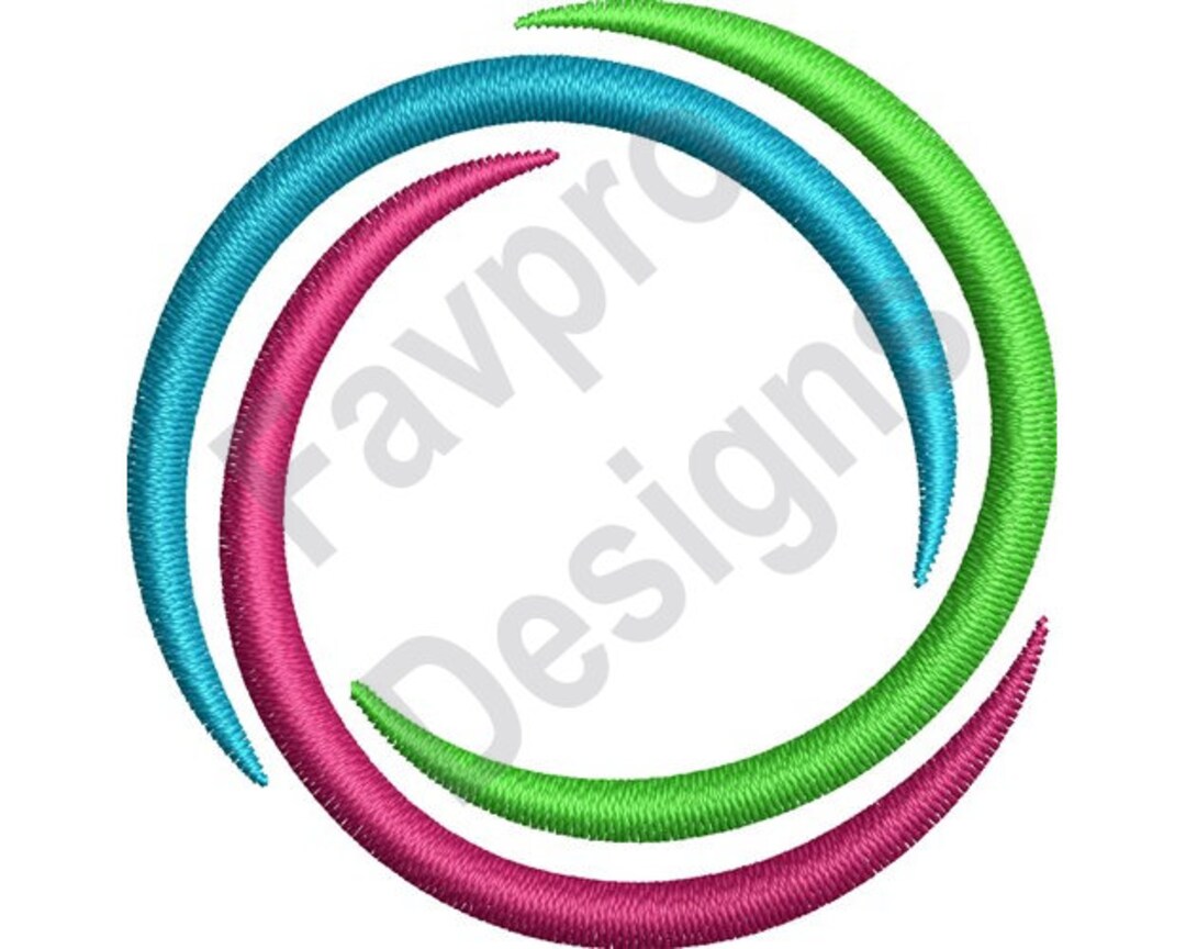 Colorful Circle - Machine Embroidery Design - Etsy