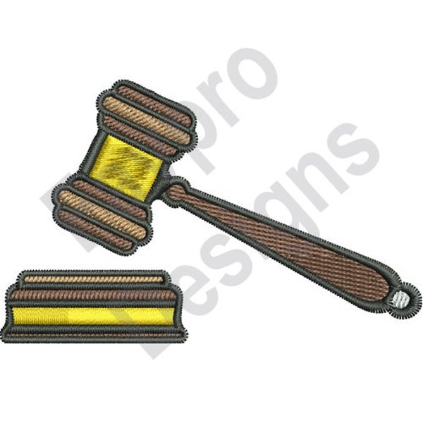 Judges Gavel - Machine Embroidery Design