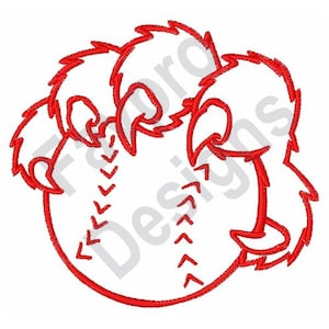 Baseball & Claws - Machine Embroidery Design
