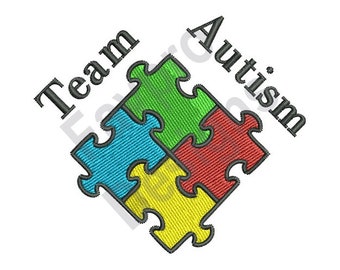 Team Autism - Machine Embroidery Design