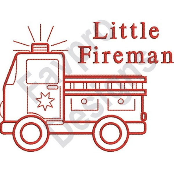 Little Fireman - Machine Embroidery Design