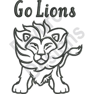 Go Lions - Machine Embroidery Design