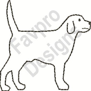 Dog Outline - Machine Embroidery Design