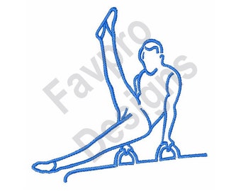 Male Gymnast - Machine Embroidery Design