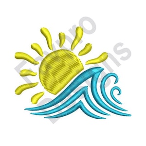 Sun & Wave - Machine Embroidery Design