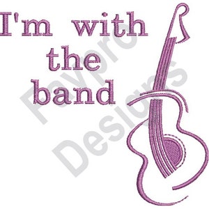 With The Band - Machine Embroidery Design