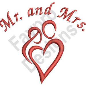 Mr. And Mrs. - Machine Embroidery Design