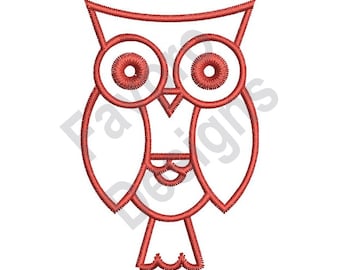 Owl Outline - Machine Embroidery Design
