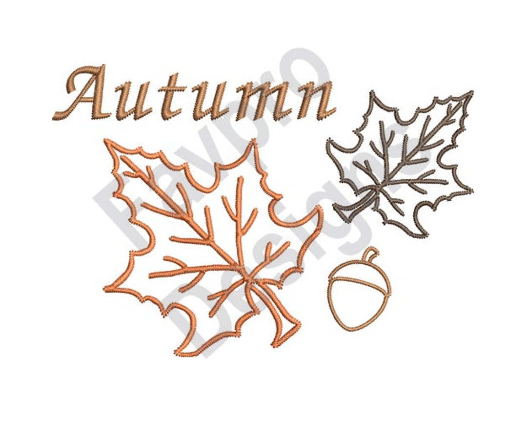 Autumn Leaves - Machine Embroidery Design - Etsy