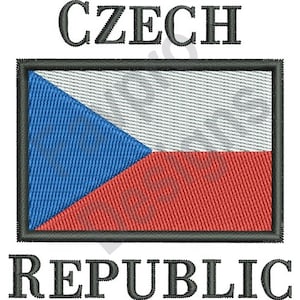 Tschechische Republik Flagge - Maschine Stickerei-Design